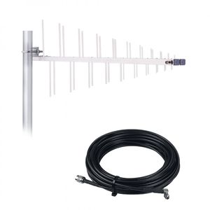Antena Celular Fullband e Cabo Coaxial SMA 10 metros para Celular de Mesa