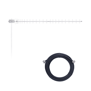 Antena Celular 850 MHz 20 dBi com Cabo RGC213 20 metros para Repetidor