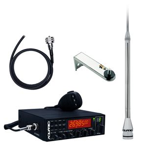 Rádio PX 80 Canais, Antena Marinox Prolongada com Cabo 5,5m e Suporte em L