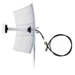 Antena Celular 2600 MHz com Cabo Coaxial 1 metro para Modem 4G Externo