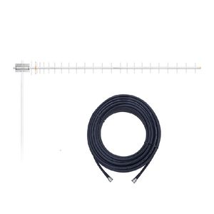 Antena Celular 900 MHz 20 dBi com Cabo RGC213 20 metros para Repetidor