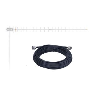 Antena Celular 900 MHz 20 dBi com Cabo Coaxial 15 metros para Repetidor