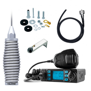 Rádio PX 80 Canais, Antena Maria Mole 2,70m com Cabo 5,5m e Suporte em L