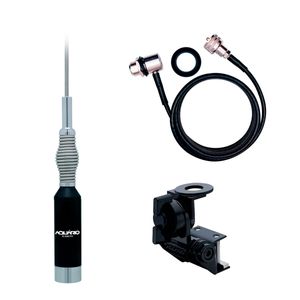 Antena PX Base Mola com Suporte para Calhas e Cabo RGC 3,5m