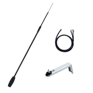 Antena PX Viúva Negra com Base PU Completa com Suporte e Cabo 5,5 metros