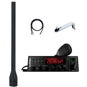 Rádio PX 80 Canais AM SSB completo com Antena Viúva Negra Prolongada