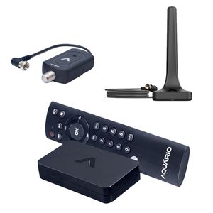 Conversor Digital Full HD com Antena Digital interna e Booster Amplificador de Sinal