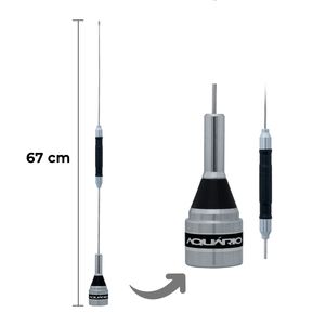Antena Enfeite com Bobina central completa para Caminhonetes