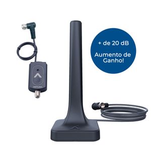 Antena Digital HDTV 4K com Booster Amplificador de Sinal