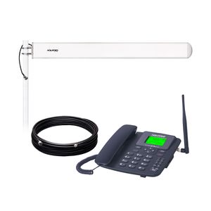 Celular Rural e 4G Wi-Fi com Antena 1800 MHz 17dBi e Cabo 15 metros