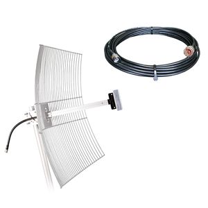 Antena Wireless 25dBi com Cabo de 10 metros N x TNC