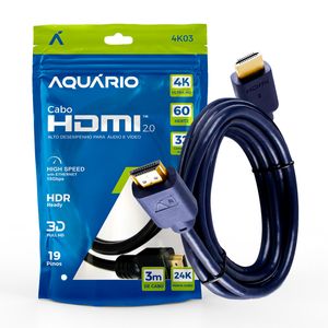 Cabo HDMI 2.0 4K de 3 metros