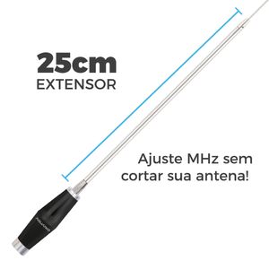 Antena PX Móvel 10 e 11 metros com Prolongador 25cm