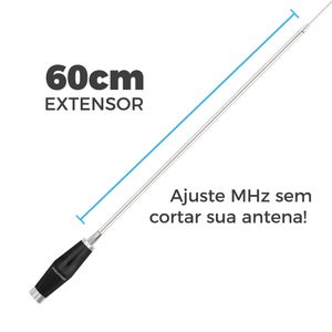 Antena PX Móvel 11, 12 e 13 metros com Prolongador 60cm