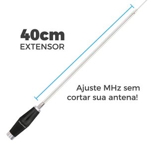 Antena PX Móvel 10, 11 e 12 metros com Prolongador 40cm