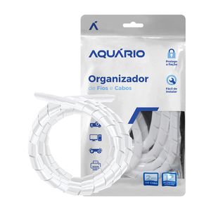 Organizador de Fios e Cabos de 12mm Branco com 2 metros