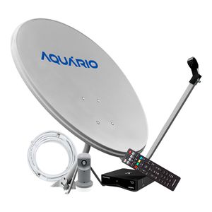 Receptor TV por Satélite completo com Antena 75cm e LNBF com Cabo 15m