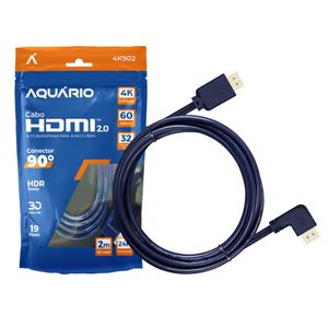 Cabo HDMI 90° 2.0 4K 2 metros